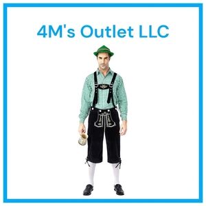 Green and Black Seasonal Lederhosen Costume